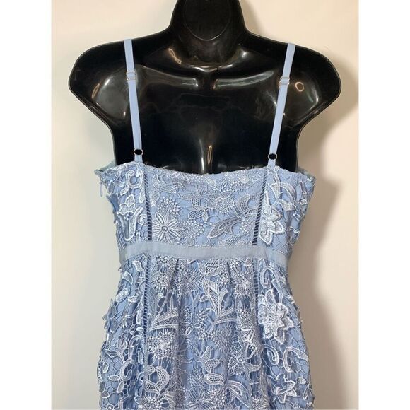 Ted Baker London Women's Floral Mixed Valens Lace Midi Dress Blue Size 4-6 NWT - Picture 10 of 13